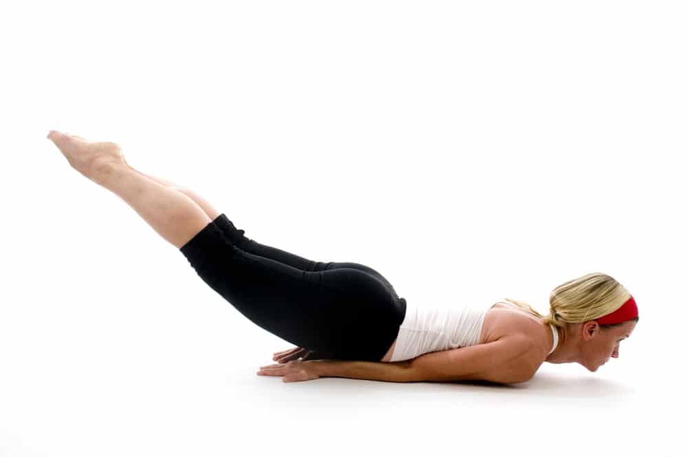 yoga locust pose fitness trainer teacher