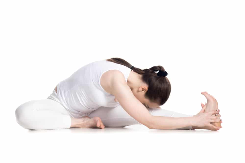 Head to Knee forward bend yoga asana - Janu Sirsasana