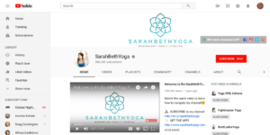 SarahBethYoga YouTube